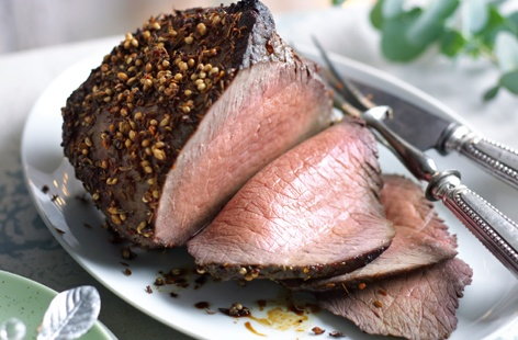 Spice encrusted roast beef