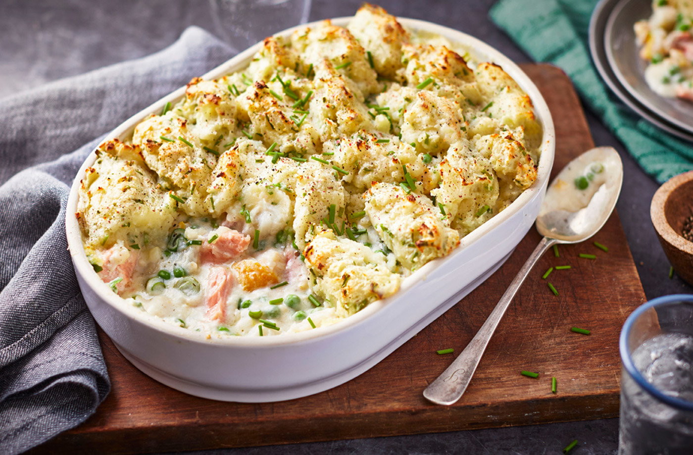 Garlic and herb fish pie recipe