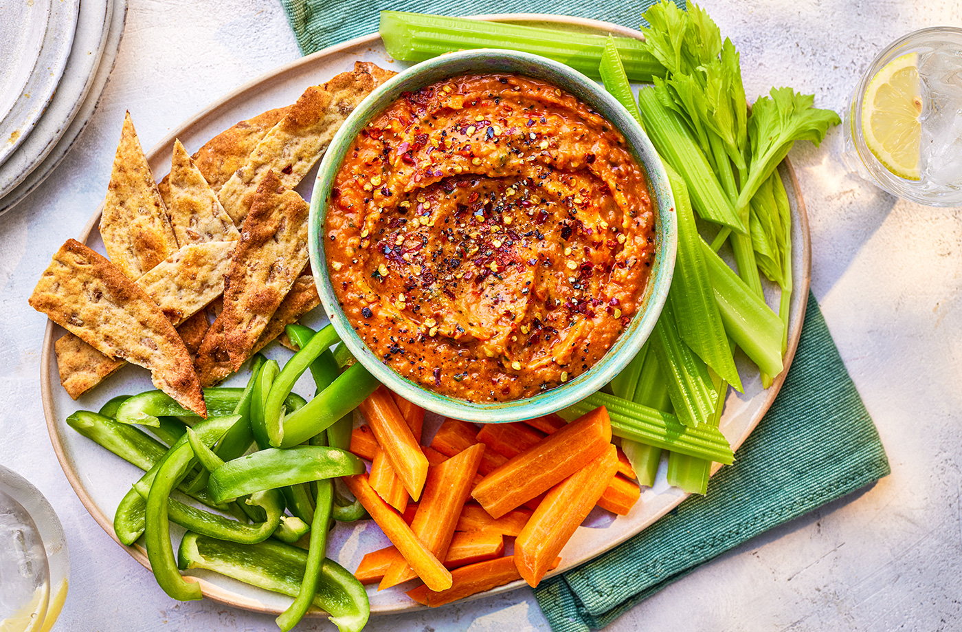 Easy charred pepper dip recipe