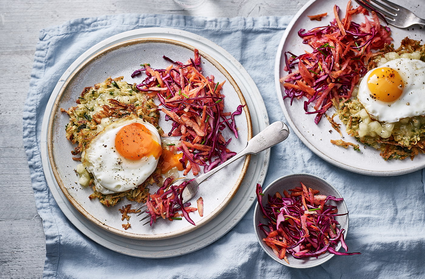 Herby parsnip and potato latkes recipe