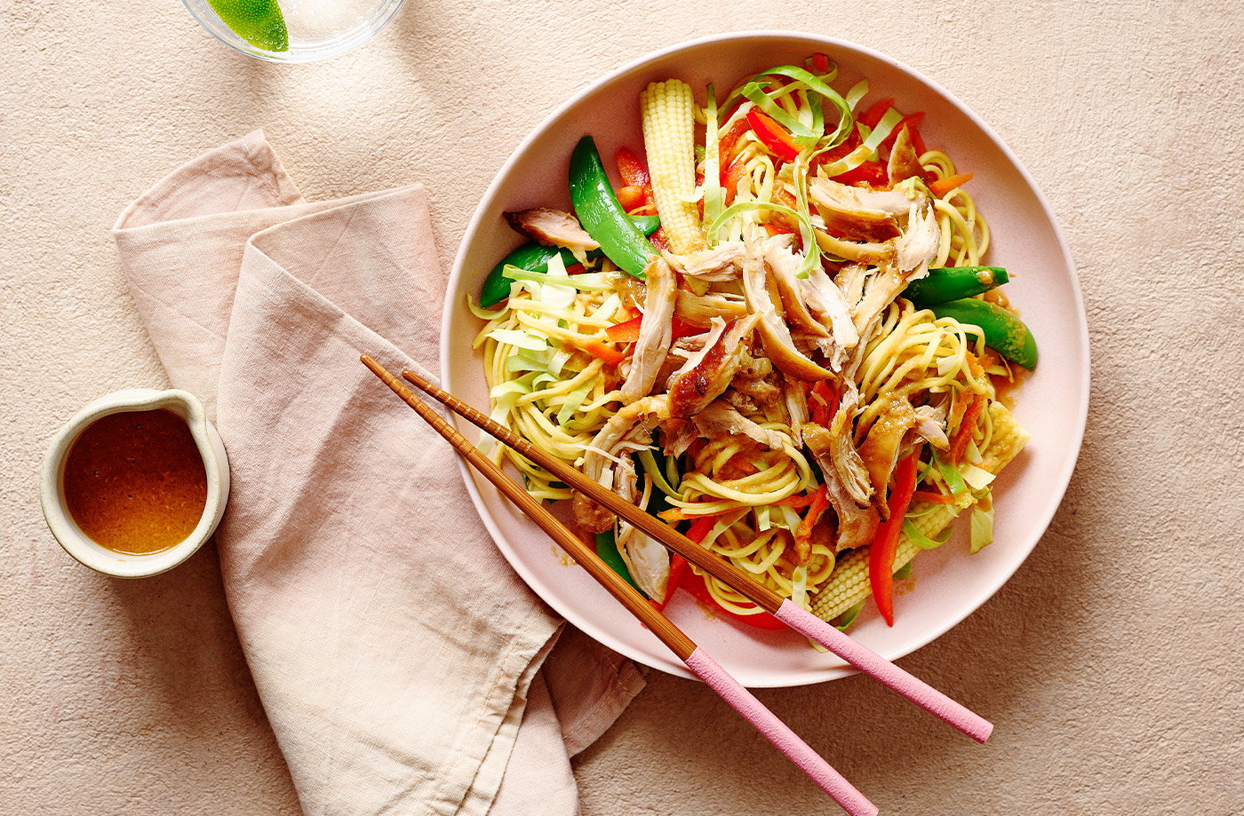 Nutty chicken noodle salad recipe