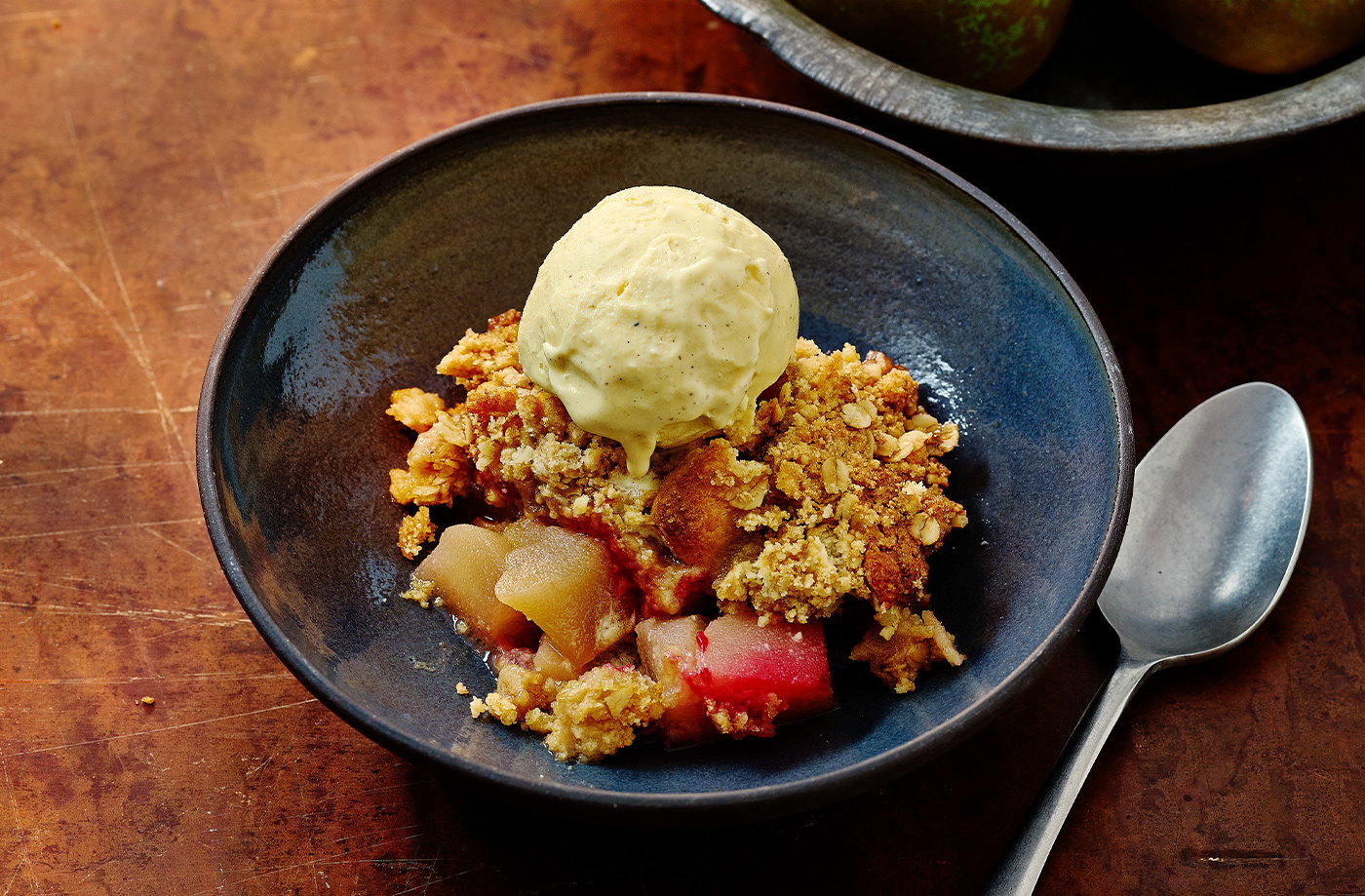 Pear and raspberry frangipane crumble recipe