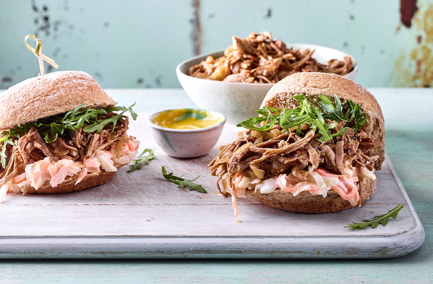 Slow-cooker pulled turkey rolls recipe