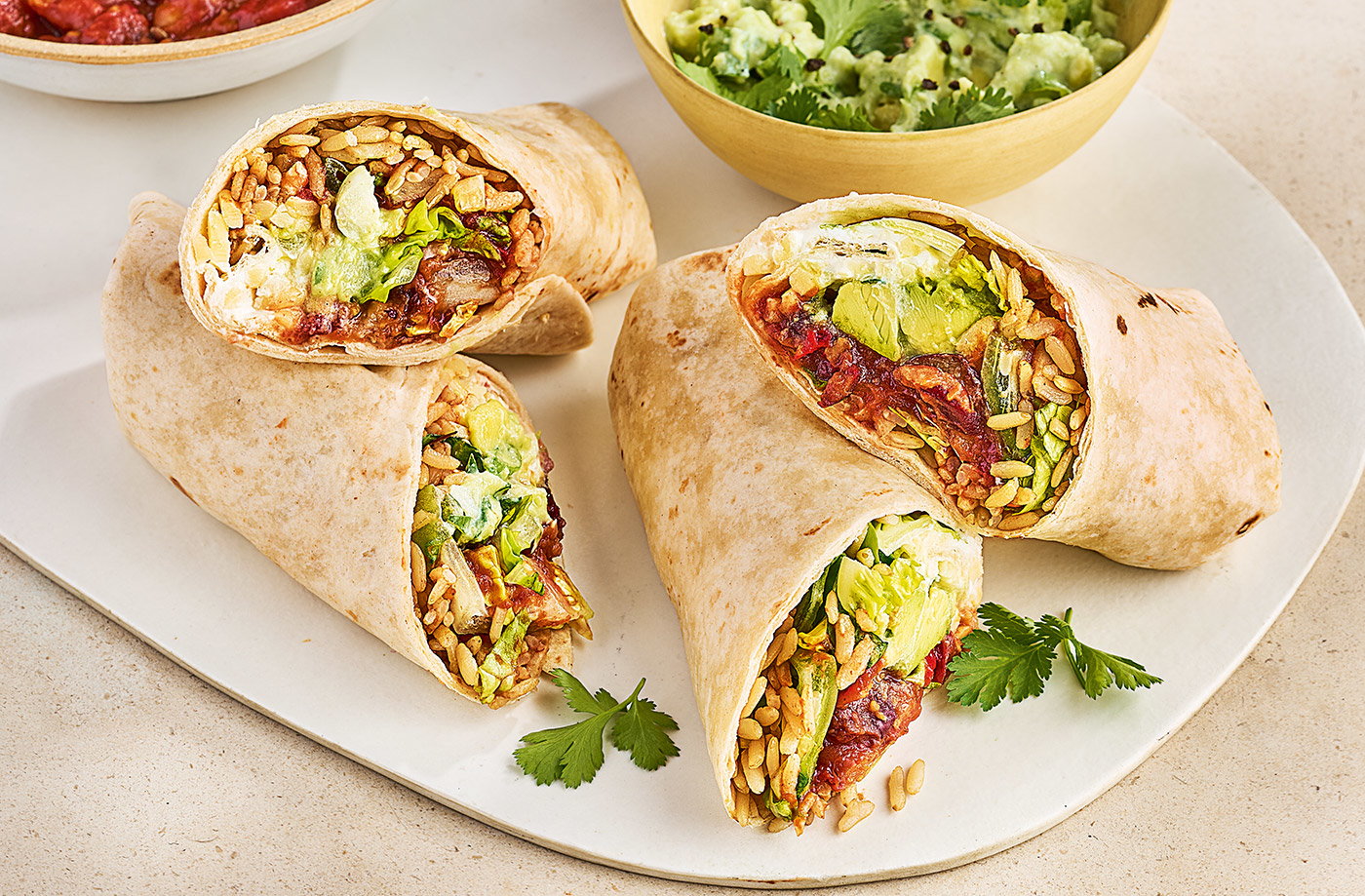 Spicy bean burritos recipe