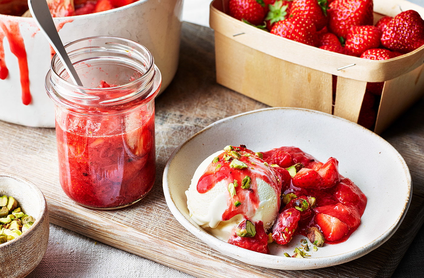 Strawberry and cardamom compote recipe