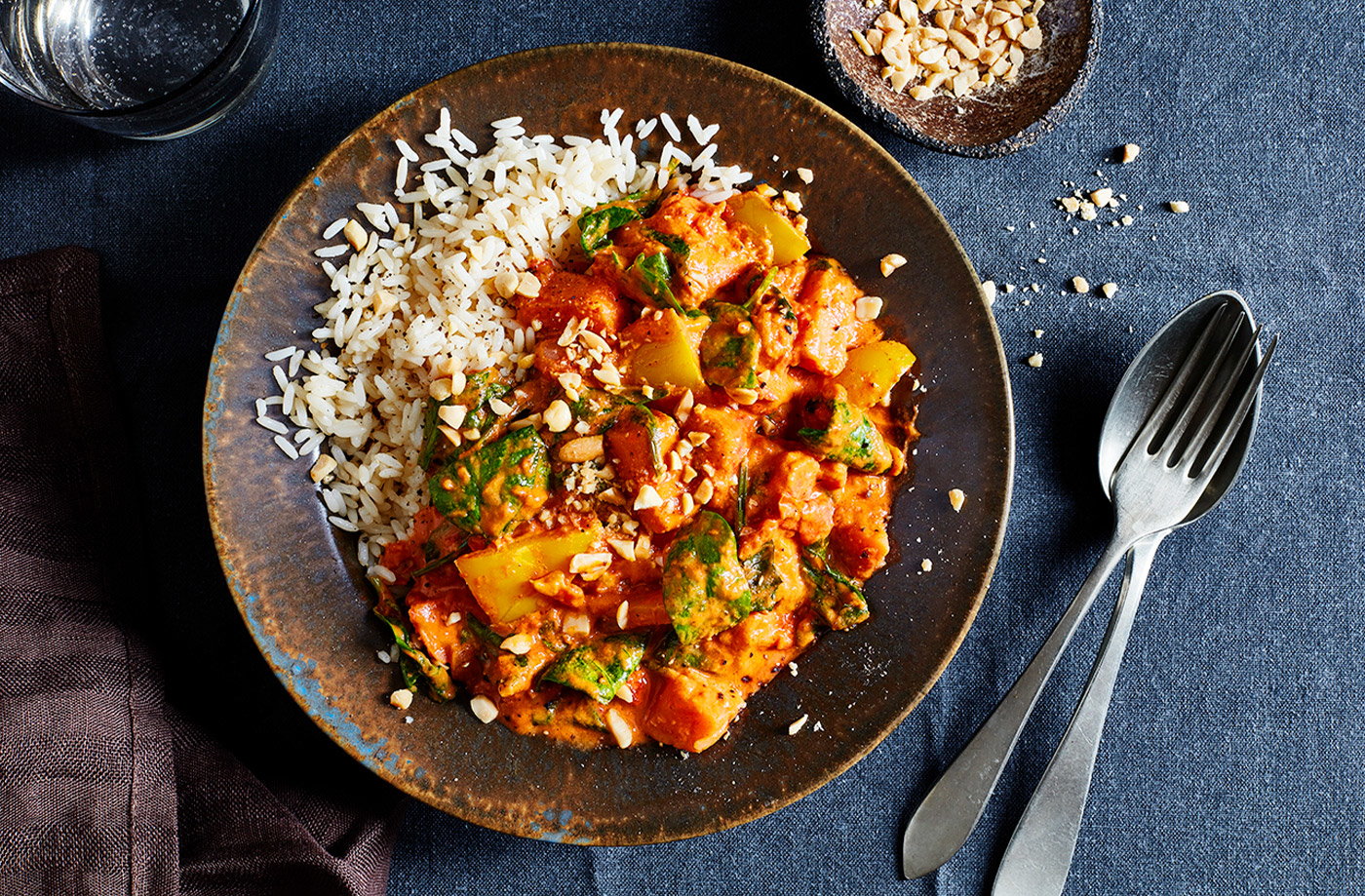 Sweet potato and peanut massaman curry recipe