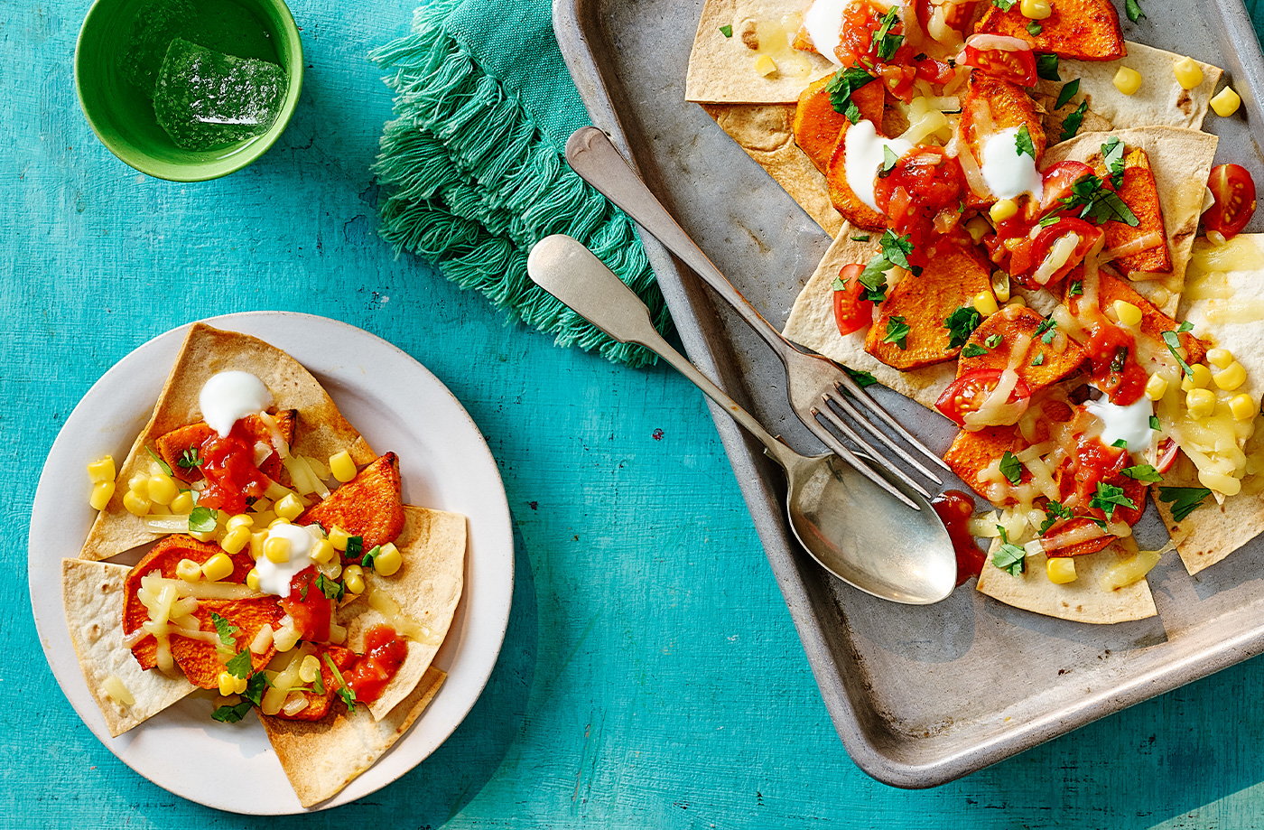 Sweet potato nacho salad recipe