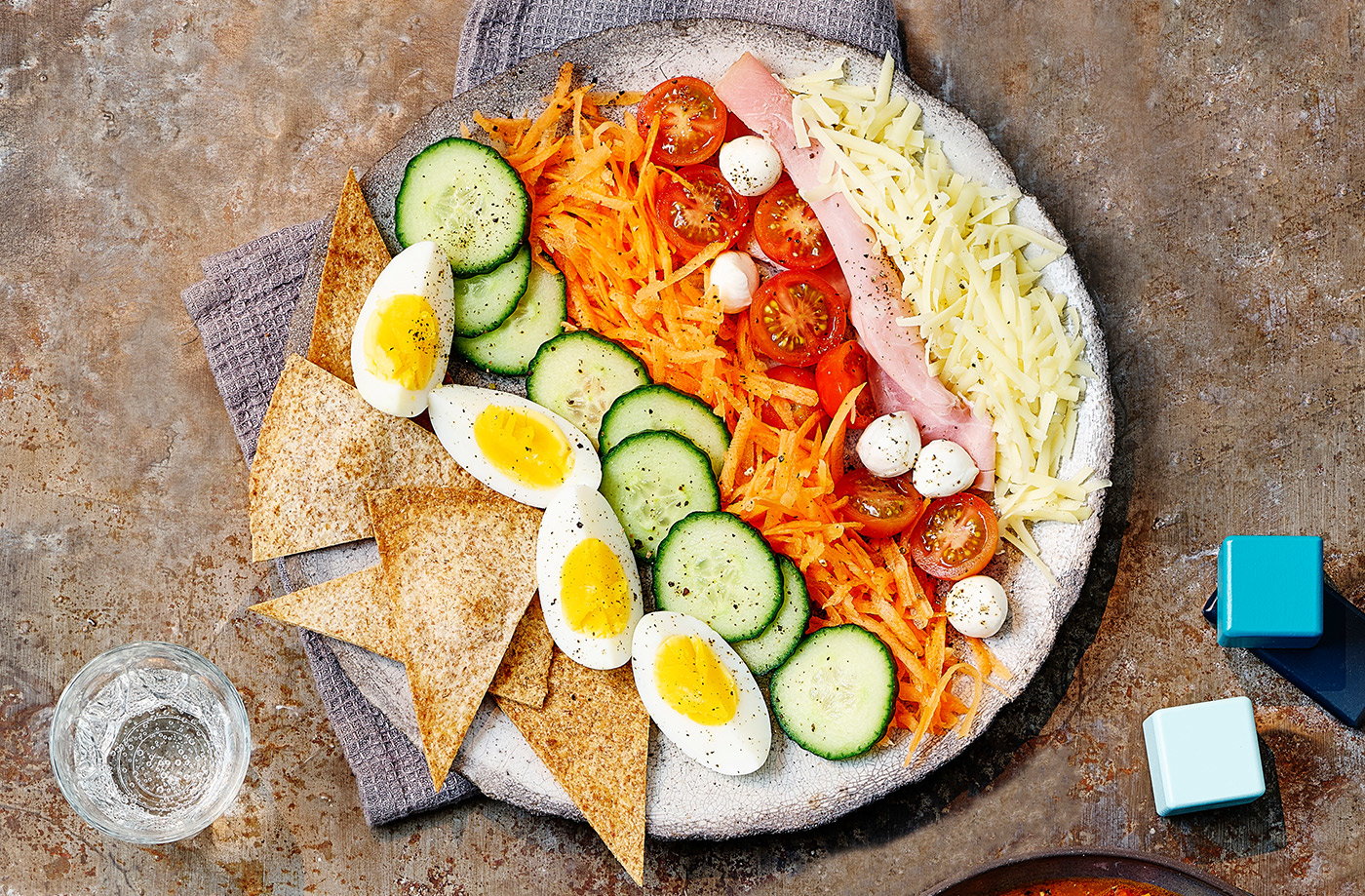 Rainbow tortilla salad recipe