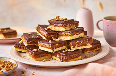 Salty peanut millionaire’s shortbread