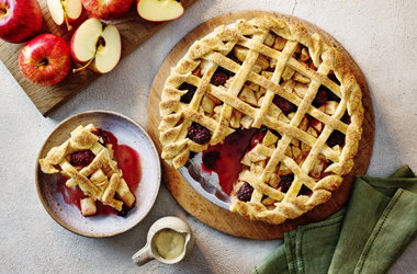 Apple and blackberry pie