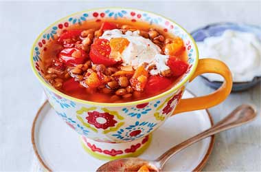 Lentil and apricot tagine