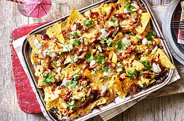 BBQ chicken nachos