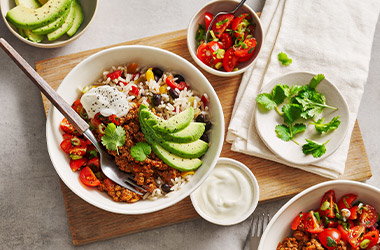 Beef burrito bowl