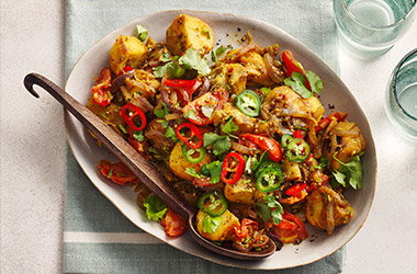 Leftover Indian-style roast potatoes