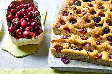 Cherry focaccia