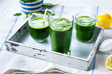 Vibrant green juice