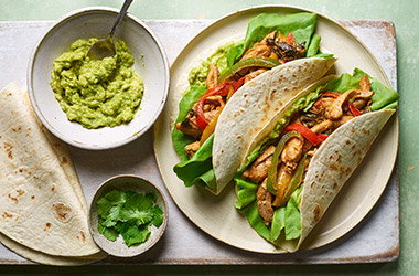 Creamy chicken fajitas