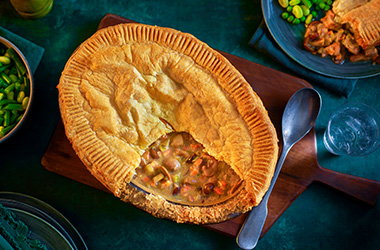 Creamy mushroom pot pie