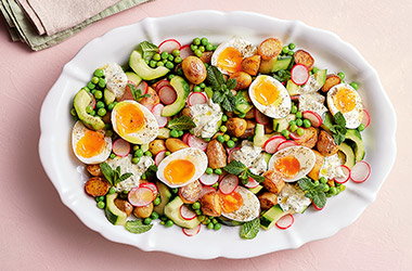 Jamie's crispy potato and egg salad