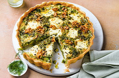 Full-of-greens quiche