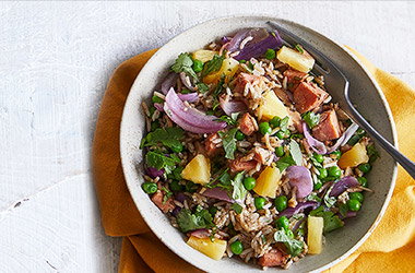 Ham and pineapple fried rice