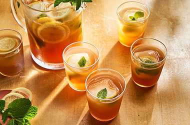 Jamie's ginger and lemon iced tea