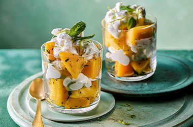 Lime and mango Eton mess