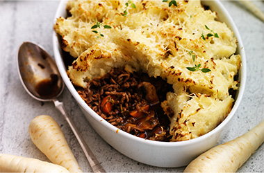 Mince steak and stout cottage pie