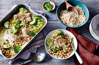 One-tray Thai green fish curry