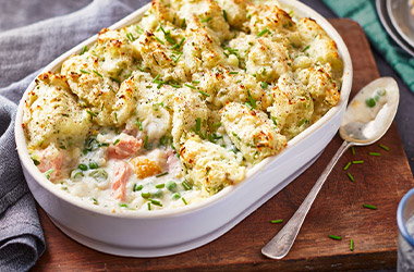 Garlic and herb fish pie