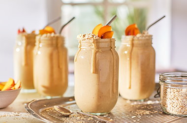 Peach and oat smoothie