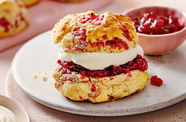 Raspberry lemonade scones