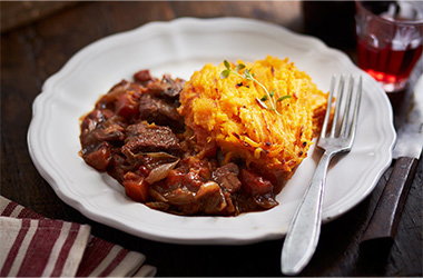 Red wine stew cottage pie