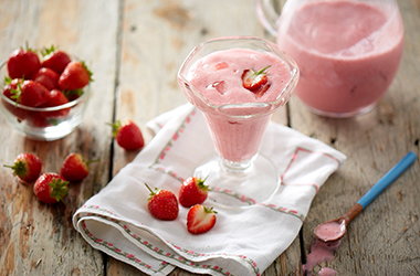 Strawberry and grenadine milkshake