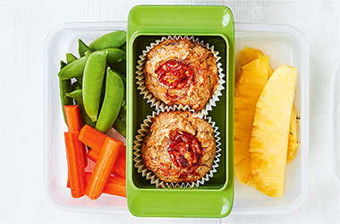 Tomato and bacon muffins