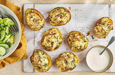 Tuna melt potato skins