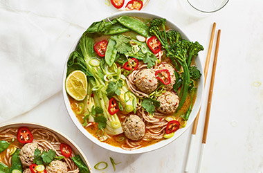 Turkey meatball laksa