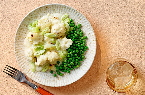 Cauliflower and leek cheese