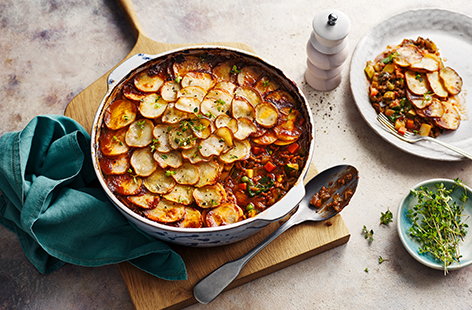 This lighter take on a hotpot using just organic ingredients is packed with green veg and juicy beef - perfect for a spring midweek dinner.