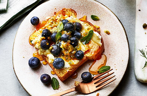 The perfect light lunch for Mother's Day - these fruity open sandwiches are the ideal edible gift