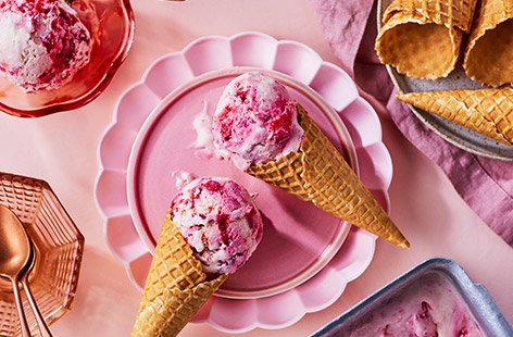 The creamiest no-churn strawberry ice cream