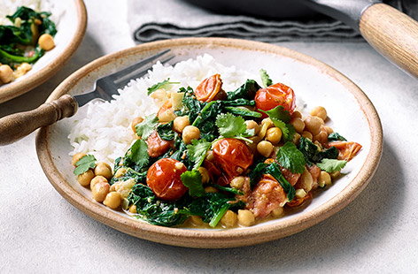 Bring it back to basics with this simple yet satisfying vegetable curry, full of fragrant Indian flavours and plenty of nutrition, making for an ideal meat-free option