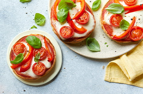 These lighter, fun-sized pizzas are perfect for your kids lunches over the half-term. Plus, they're ready in under 10 minutes!