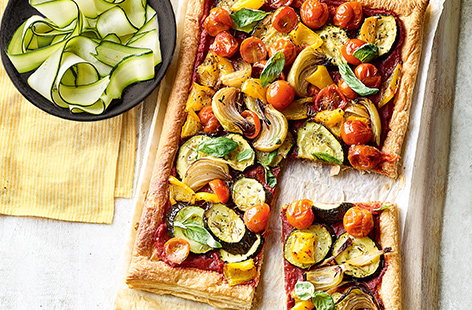 Transform classic French ratatouille to a simple savoury tart, ideal for a stress-free midweek dinner