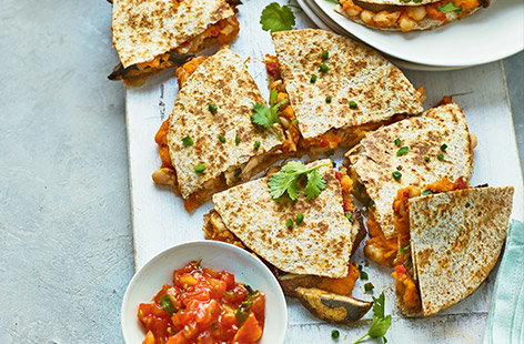 Looking to add a spicy kick to your plant-based meals? Look no further than Derek Sarno's mushroom quesadillas, bursting full of smoky flavours