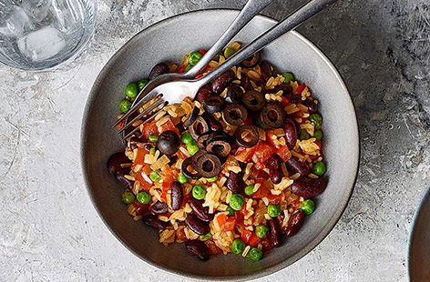 Spanish-style rice and beans