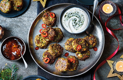 Not just for Christmas Day, try Brussels sprouts in these spicy sprout and potato cakes for a festive canapé. Mix shredded sprouts with smooth mash and flavour with garlic, chilli, ginger and spices for crispy, Indian-inspired party food.