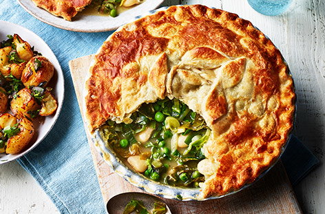 Packed full of fibre and protein, butter beans are at the centre of this super vegan pie