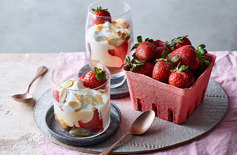 Seasonal strawberries mark the beginning of warmer weather, so what better way to use them than a boozy dessert?