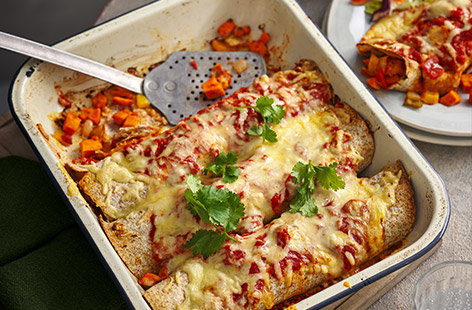 These vegetarian-friendly enchiladas are loaded with Cajun flavour and plenty of filling veg